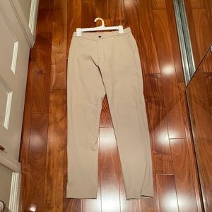 Lululemon New Commission Pant Slim 30x30 Tan NWOT
